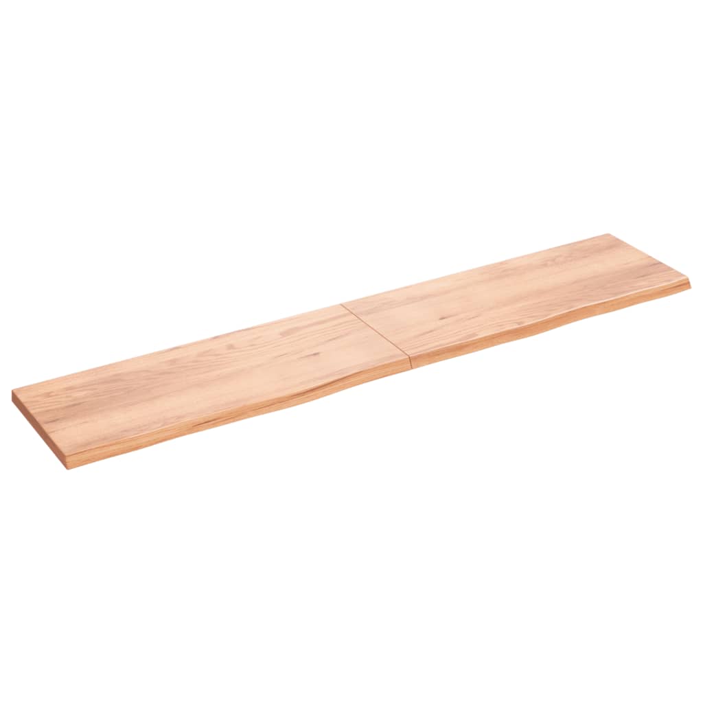 vidaXL Dessus de table marron clair bois chêne massif traité