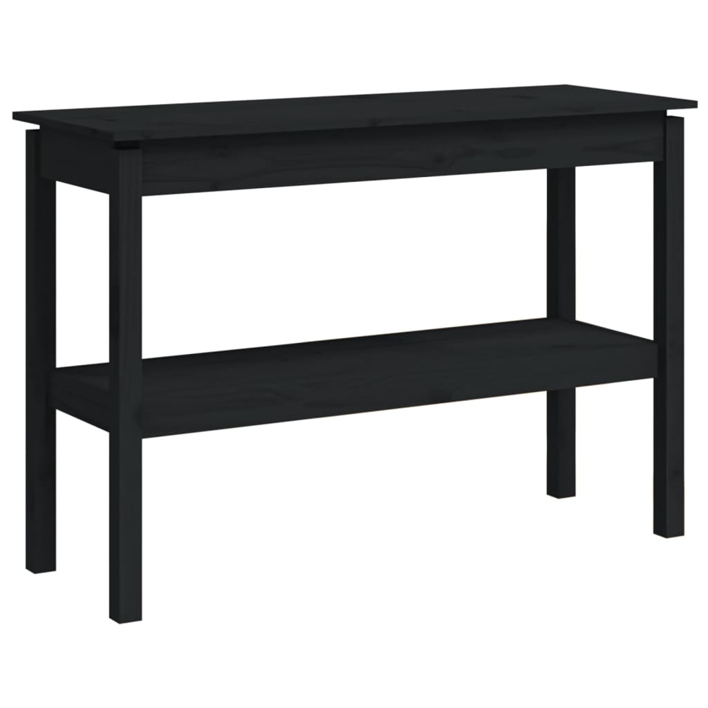 vidaXL Table console Noir 110x40x75 cm Bois de pin solide