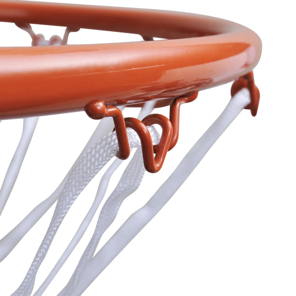 vidaXL Ensemble de panier de basket-ball avec filet Orange 45 cm