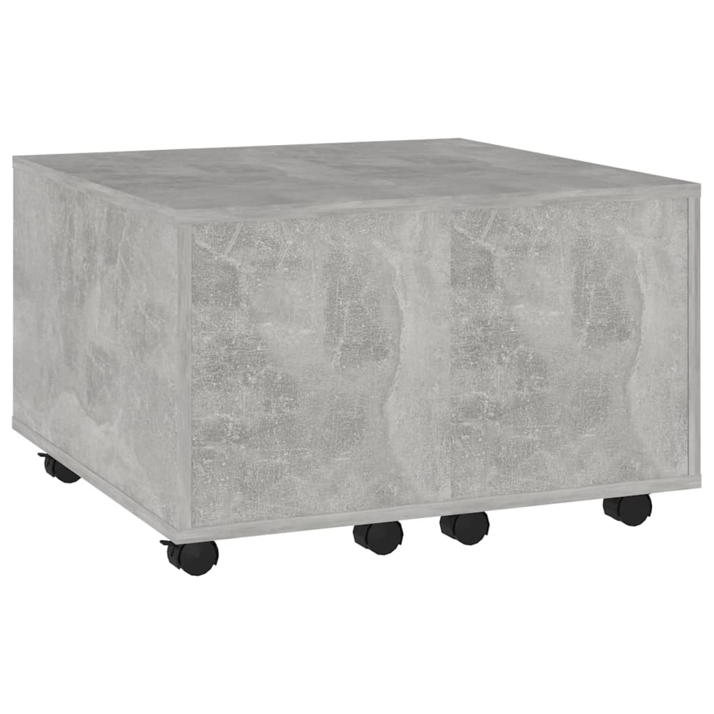 vidaXL Table basse gris béton 60x60x38 cm bois d'ingénierie