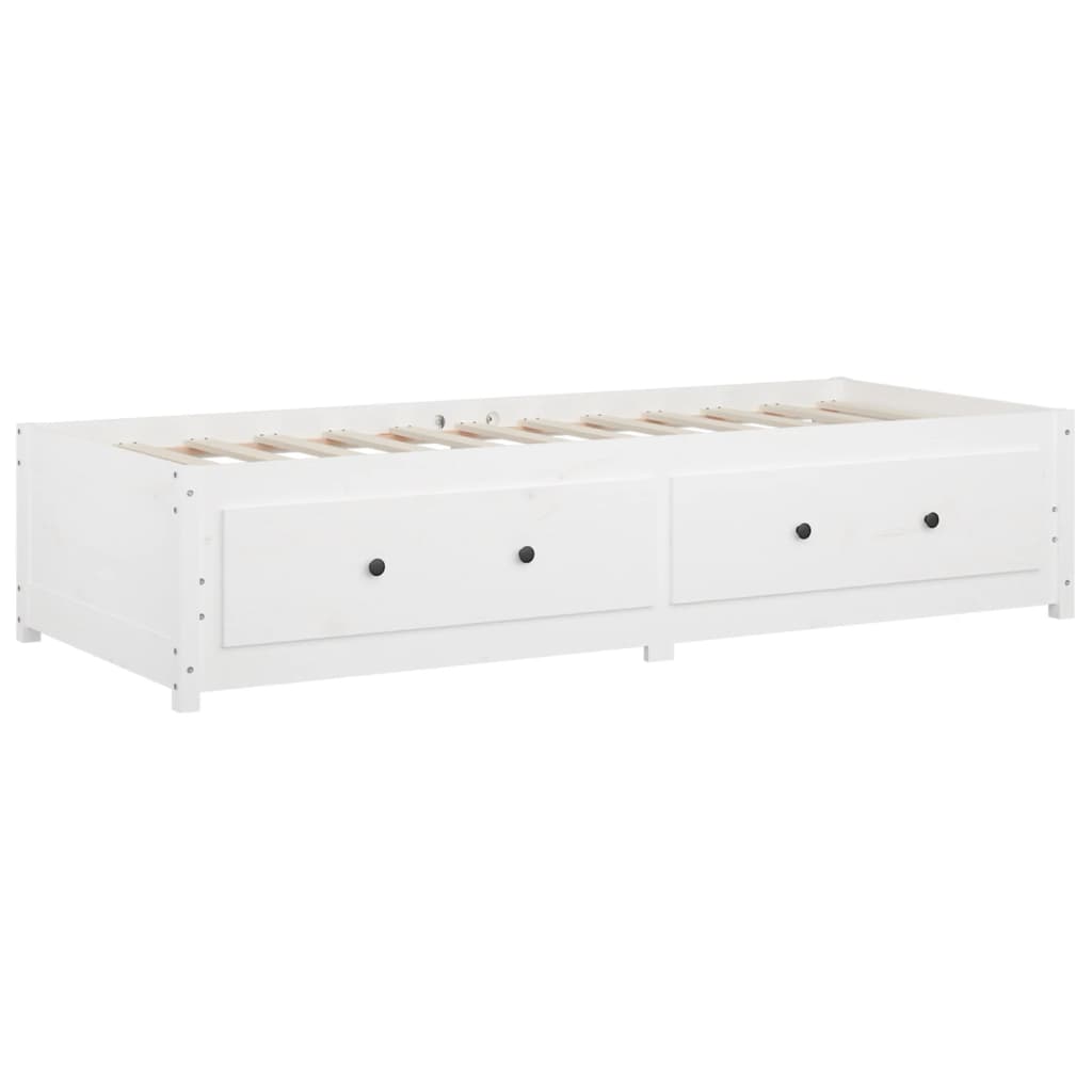 vidaXL Lit de jour sans matelas blanc 90x190 cm bois de pin massif