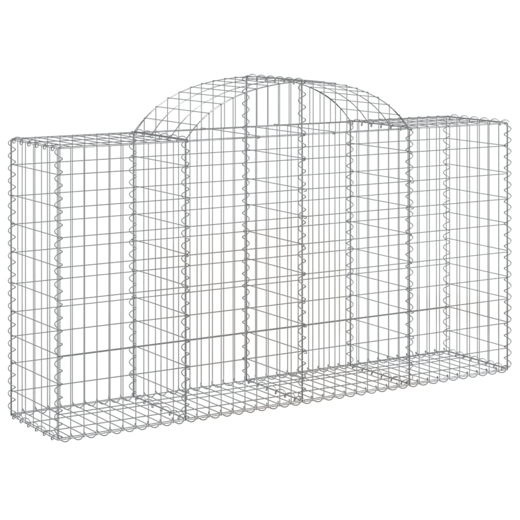 vidaXL Paniers à gabions arqués 25 pcs 200x50x100/120 cm fer galvanisé