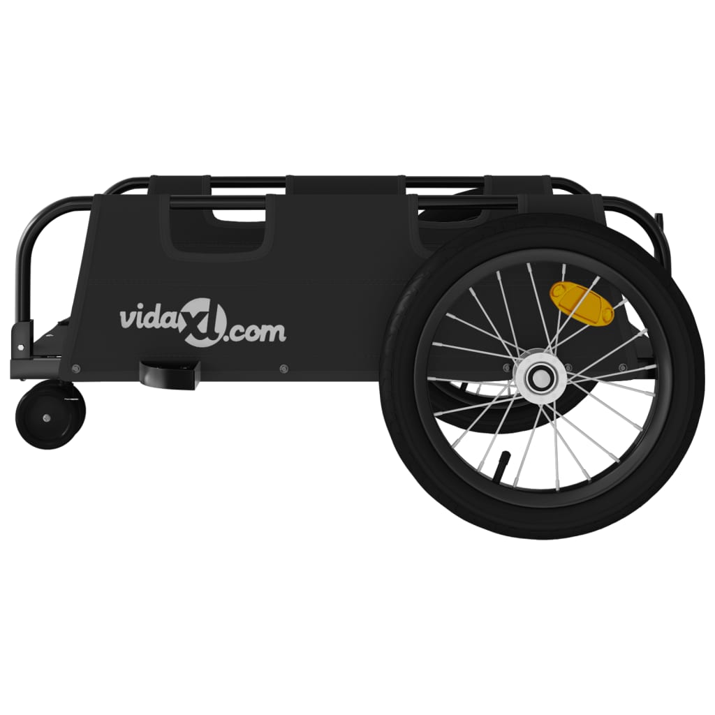 vidaXL Remorque de vélo noir tissu oxford et fer