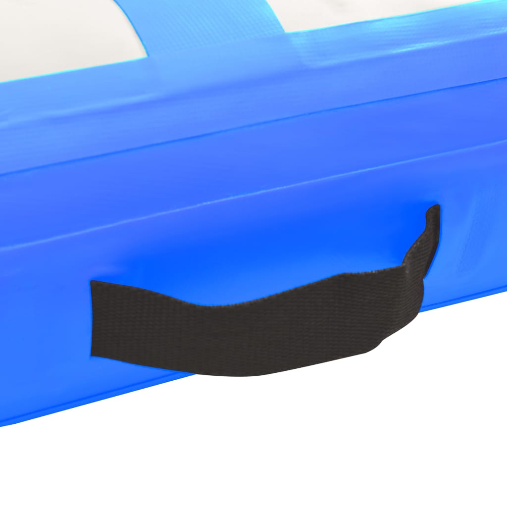 vidaXL Tapis gonflable de gymnastique avec pompe 500x100x15cm PVC Bleu