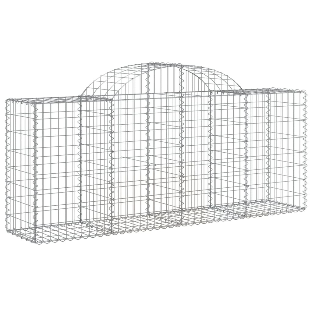 vidaXL Paniers à gabions arqués 20 pcs 200x50x80/100 cm Fer galvanisé