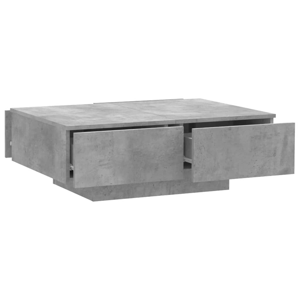 vidaXL Table basse Gris béton 90x60x31 cm Aggloméré