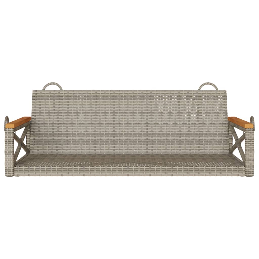 vidaXL Balancelle gris 109x62x40 cm résine tressée