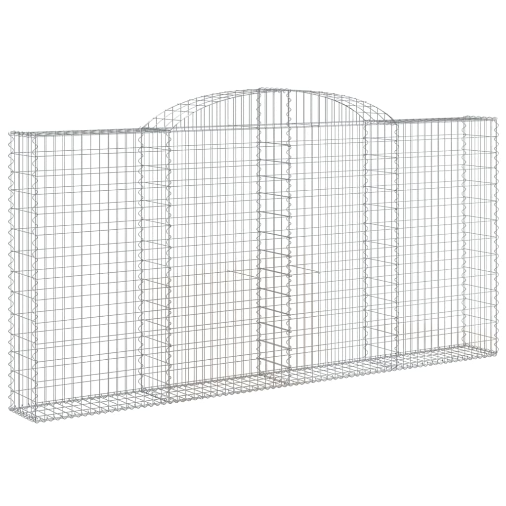 vidaXL Paniers à gabions arqués 12 pcs 300x30x140/160 cm fer galvanisé