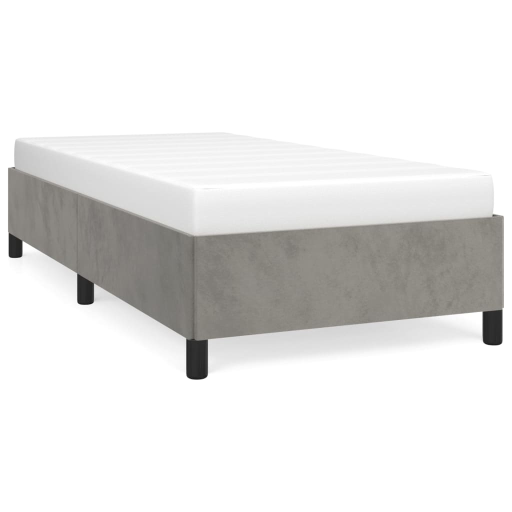 vidaXL Cadre de lit sans matelas gris clair 90x200 cm velours