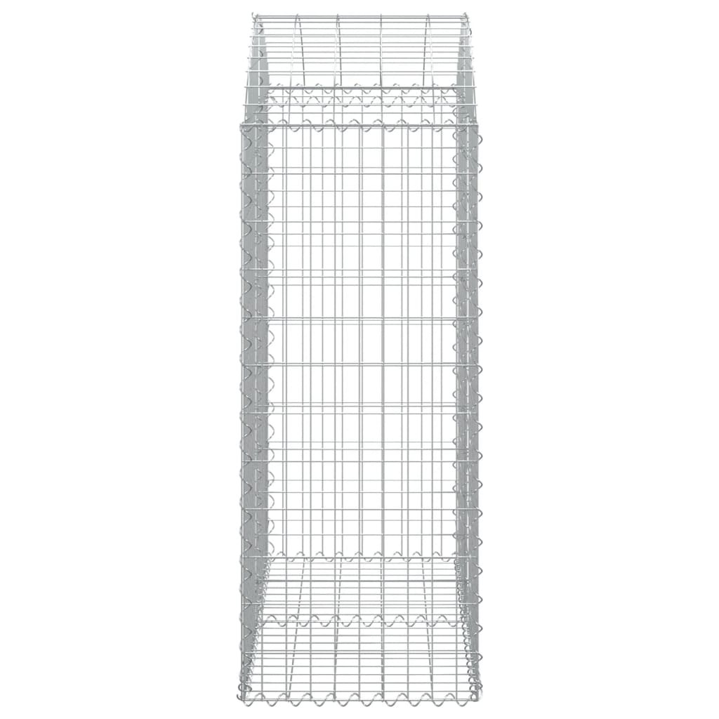 vidaXL Panier de gabions arqué 100x50x120/140 cm Fer galvanisé