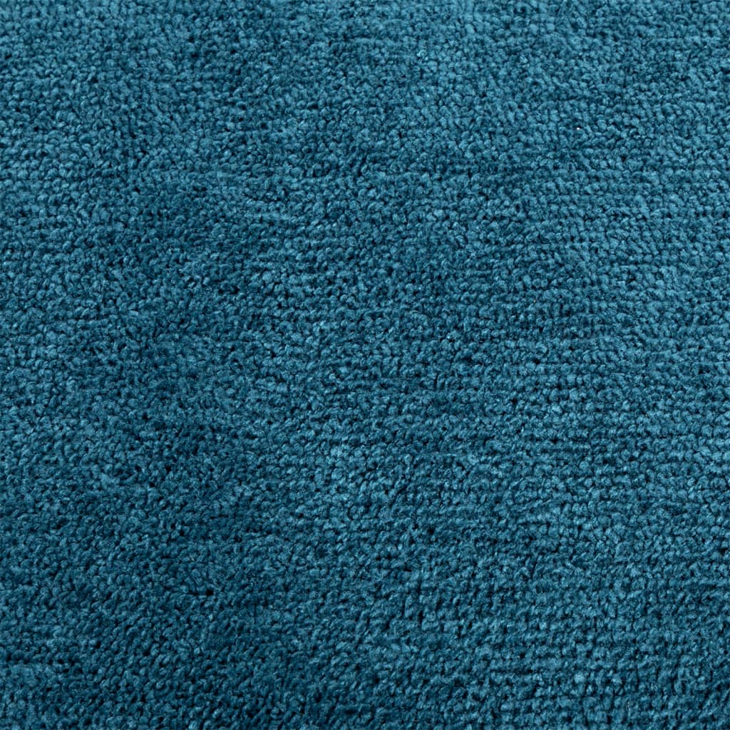 vidaXL Tapis OVIEDO à poils courts turquoise Ø 240 cm