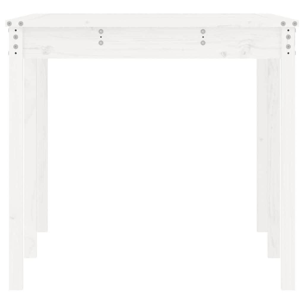 vidaXL Table de jardin blanc 159,5x82,5x76 cm bois massif de pin