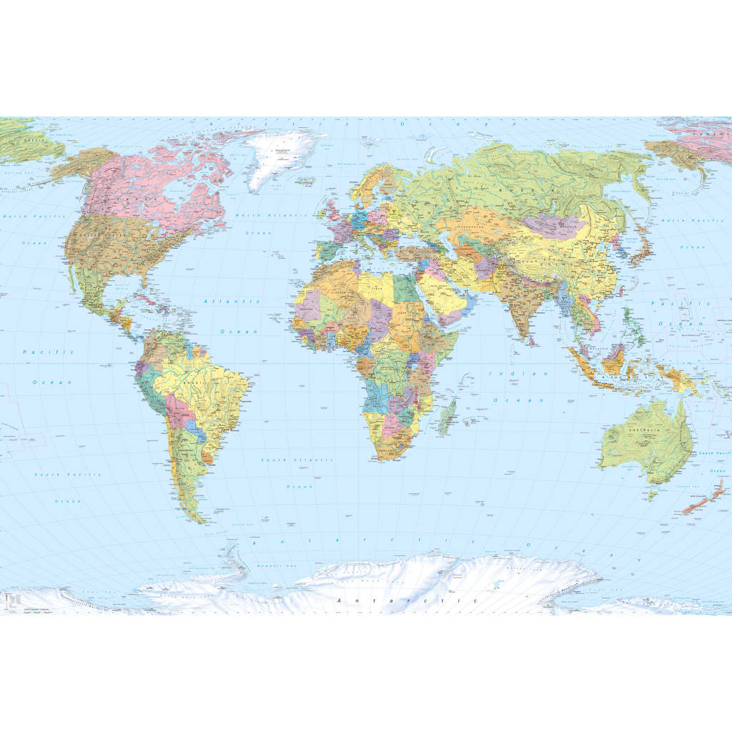 Komar Papier peint World Map XXL 368 x 248 cm XXL4-038