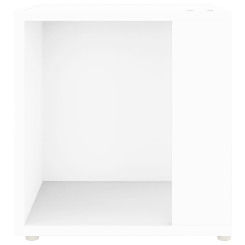 vidaXL Table d'appoint Blanc 33x33x34,5 cm Aggloméré