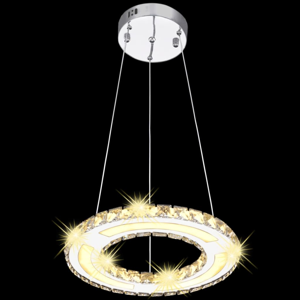 Lampe suspendue de cristal en forme d'anneau LED 13 W