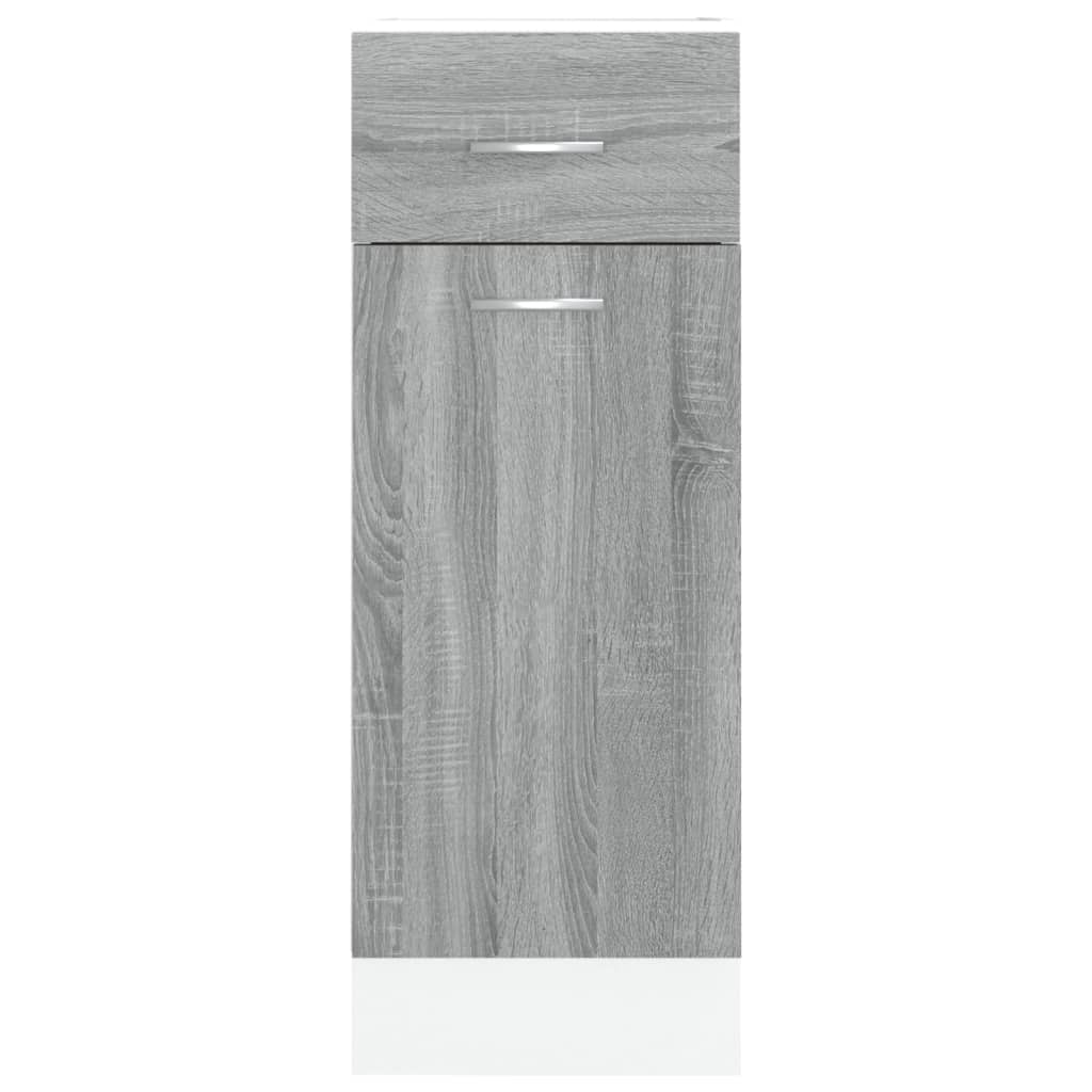 vidaXL Armoire de plancher à tiroir Sonoma gris 30x46x81,5 cm