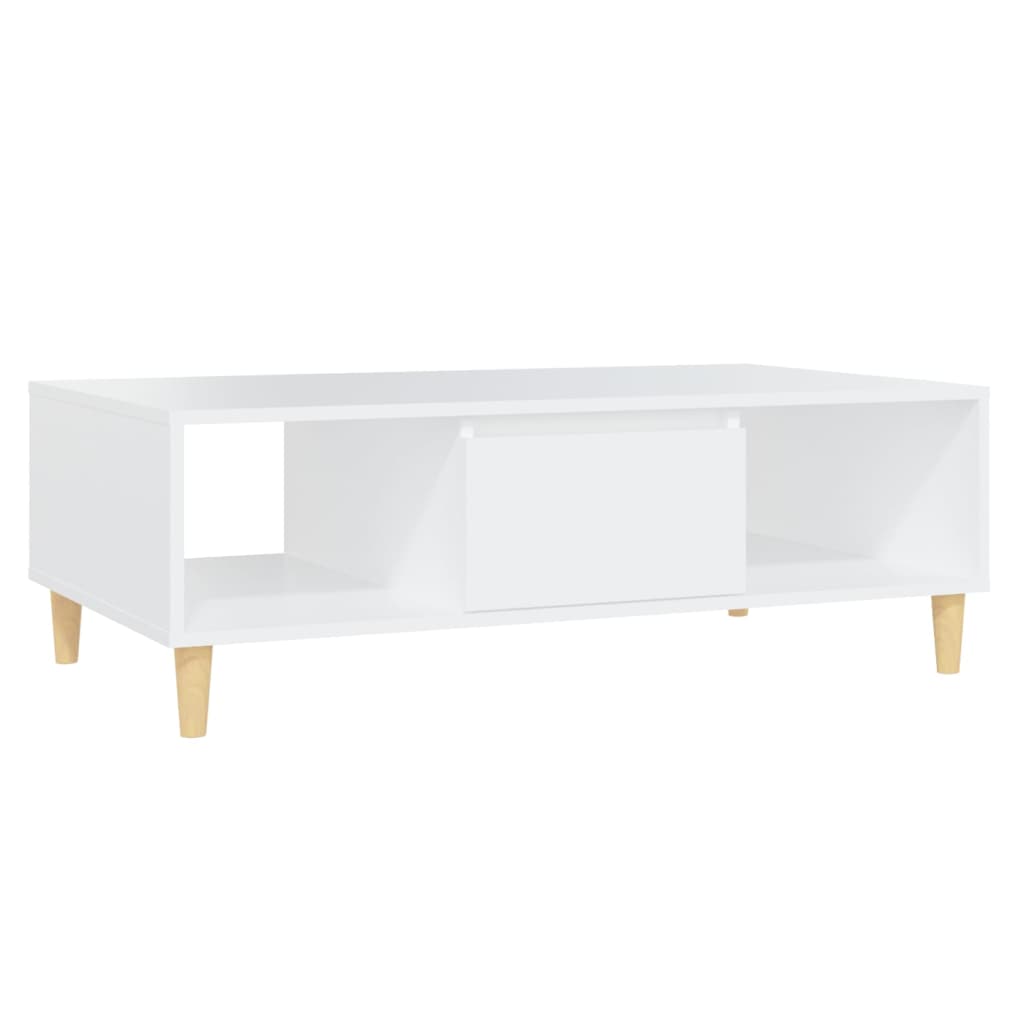 vidaXL Table basse blanc 103,5x60x35 cm bois d'ingénierie