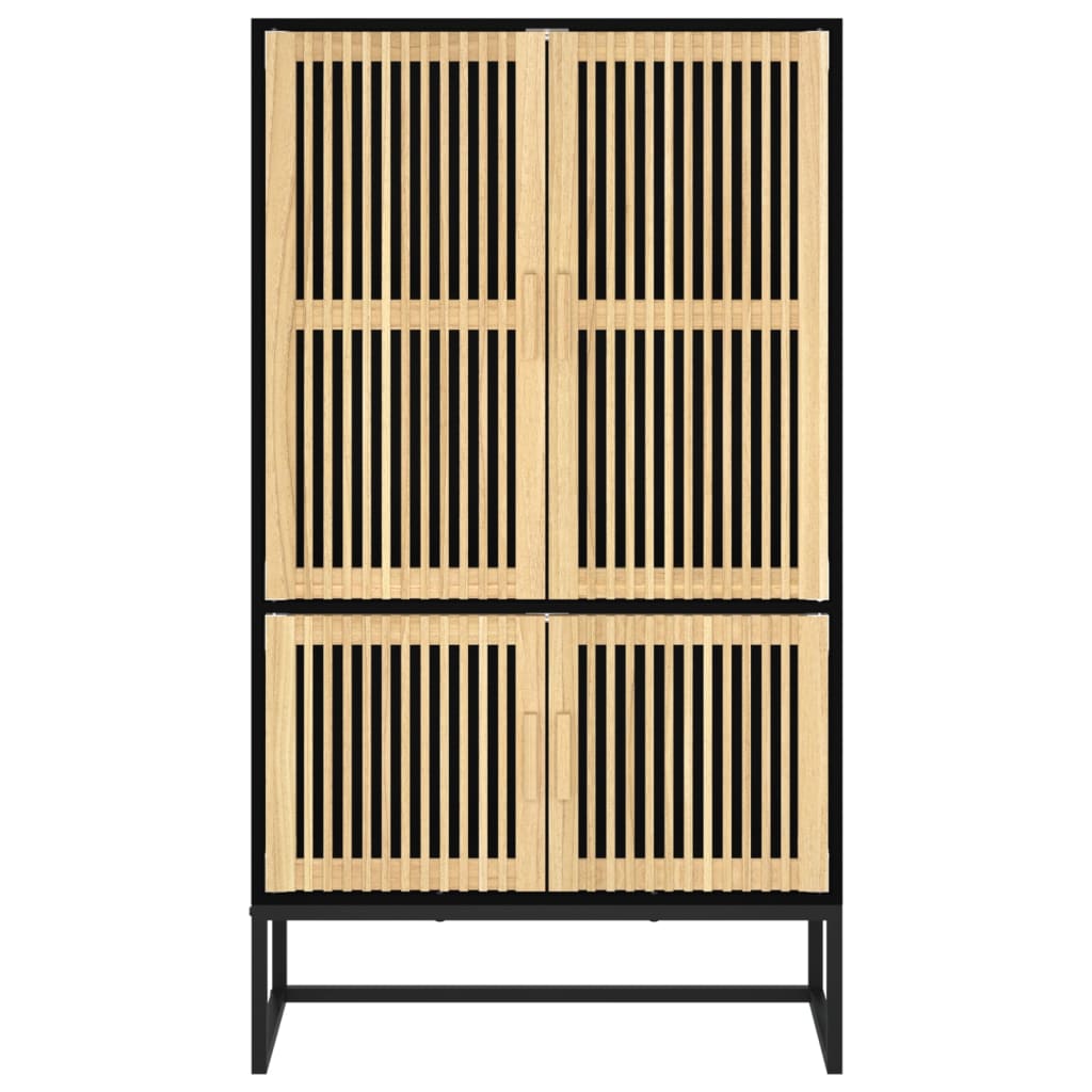 vidaXL Buffet haut noir 70x35x125 cm bois d'ingénierie