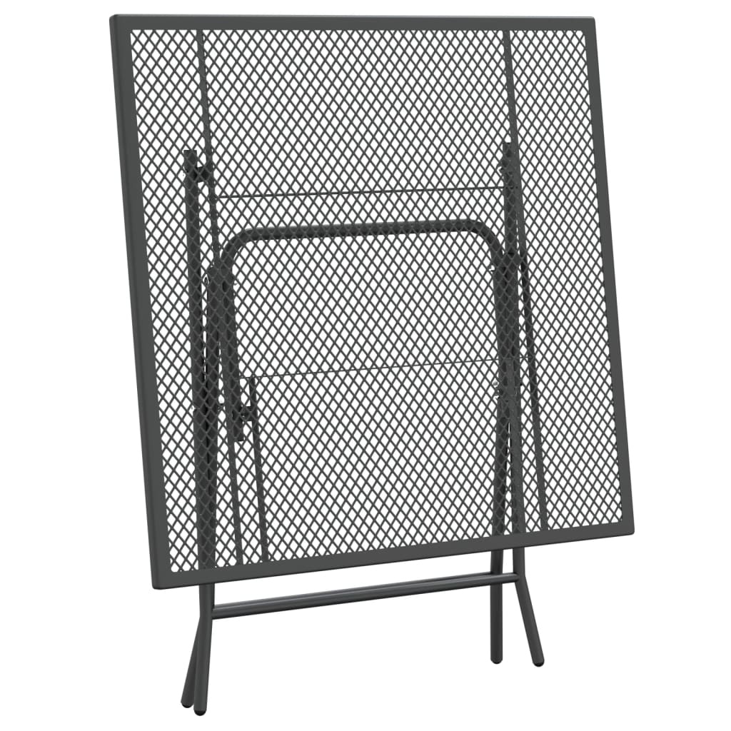 vidaXL Ensemble à manger de jardin 3 pcs Maille Métal Anthracite