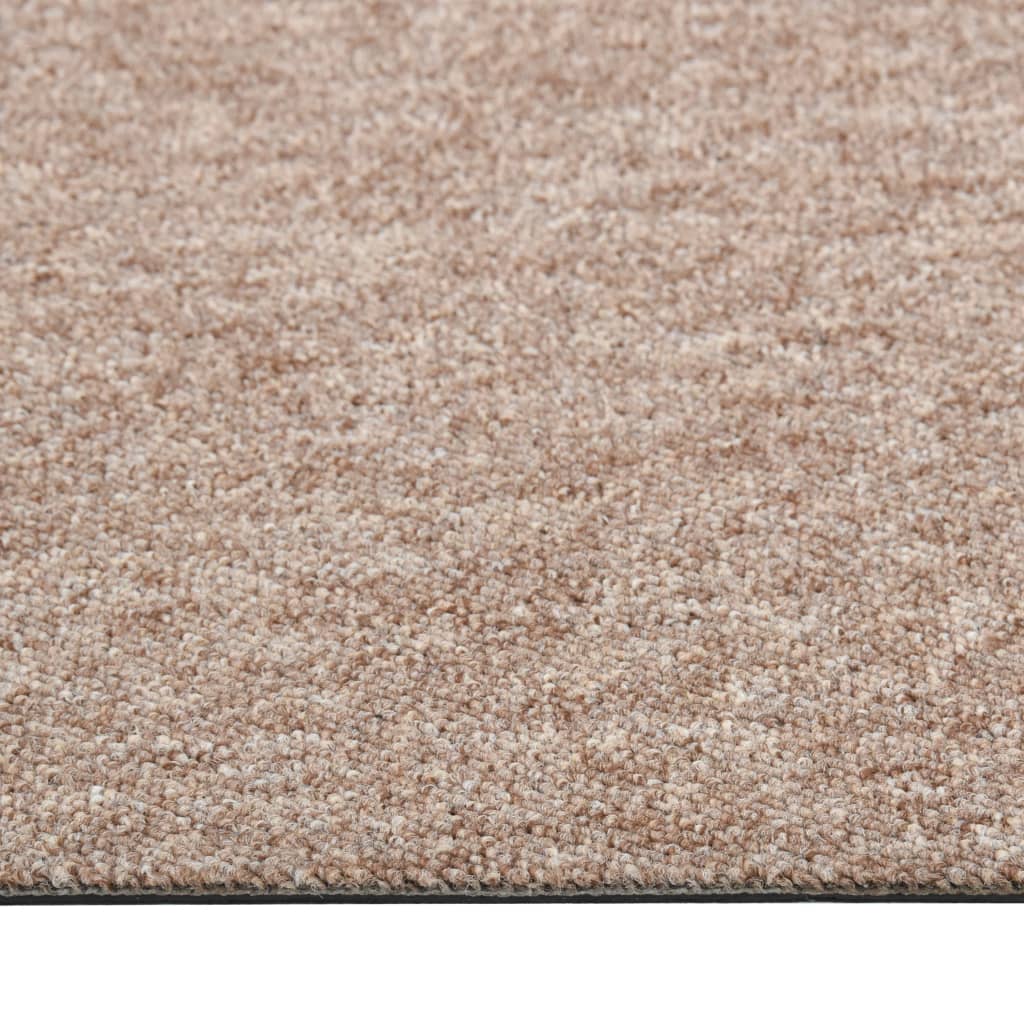 vidaXL Dalles de tapis de sol 20 pcs 5 m² 50x50 cm Beige