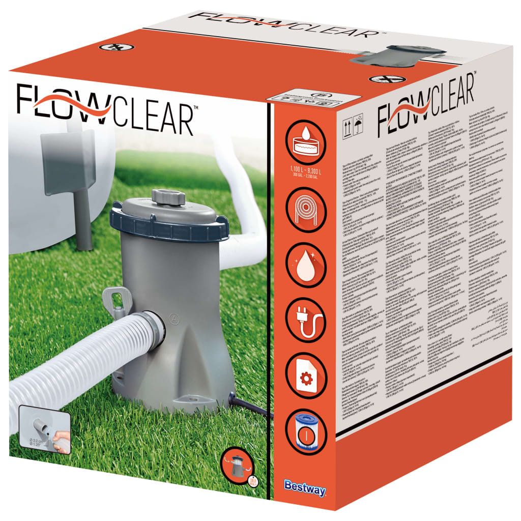 Bestway Pompe de filtration de piscine Flowclear 1249 L/h