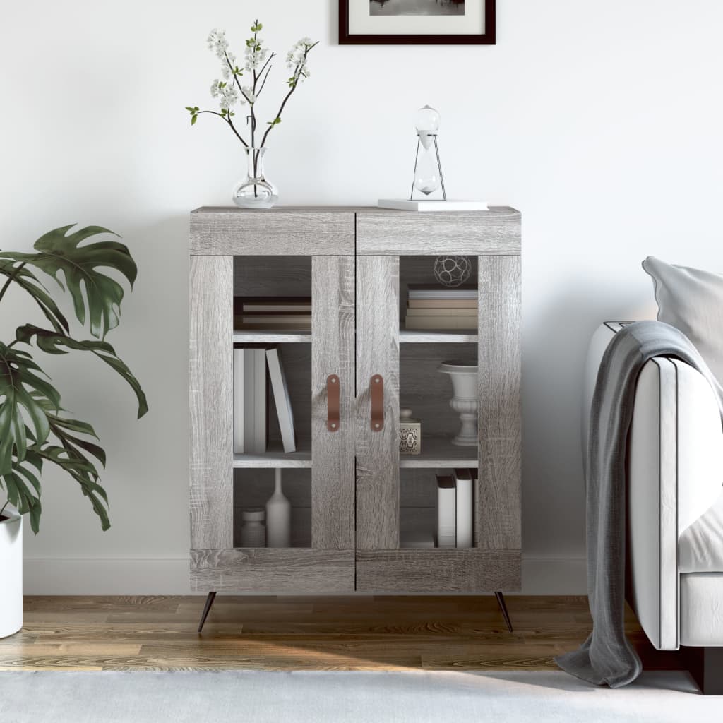 vidaXL Buffet sonoma gris 69,5x34x90 cm bois d'ingénierie