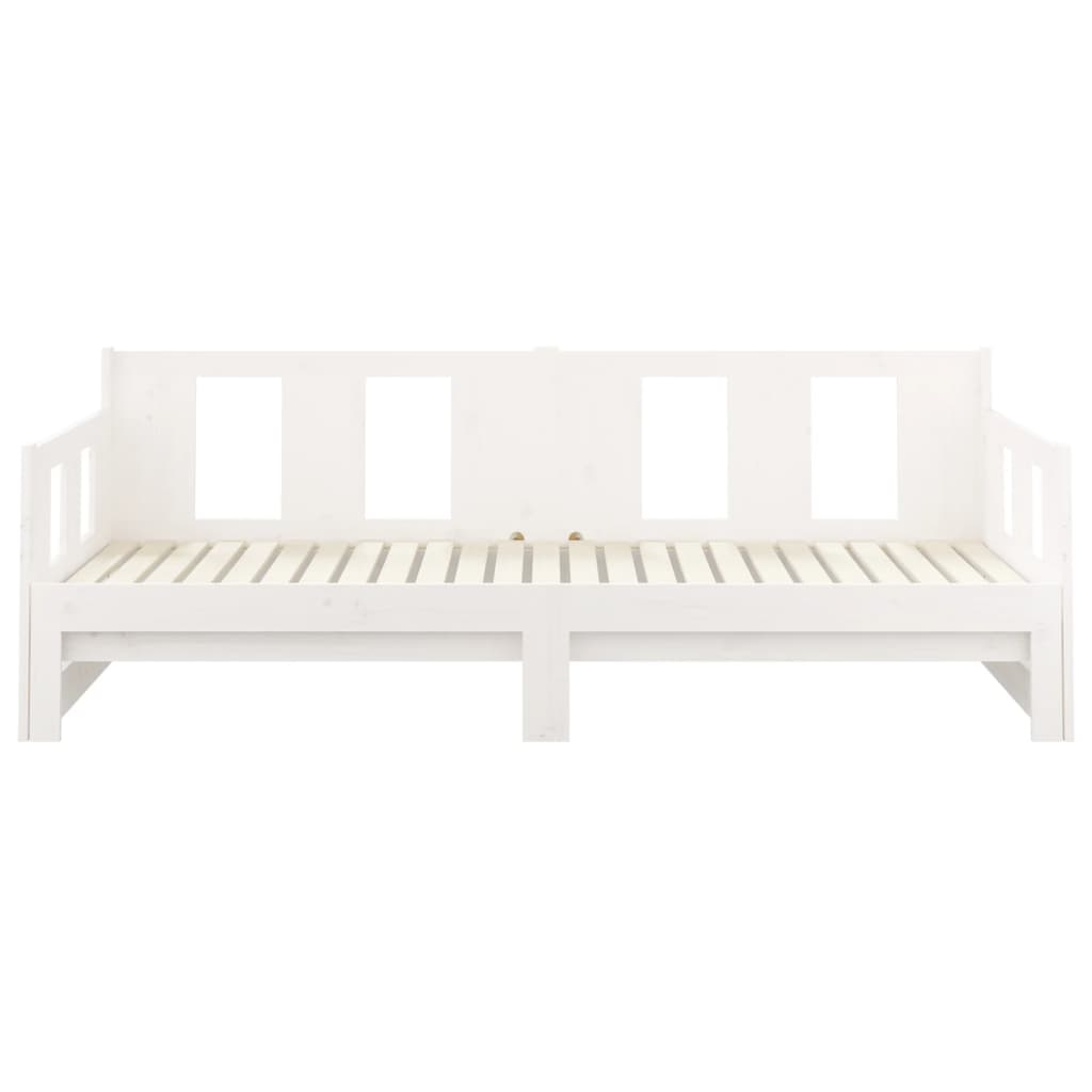 vidaXL Lit coulissant sans matelas blanc 2x(90x190) cm