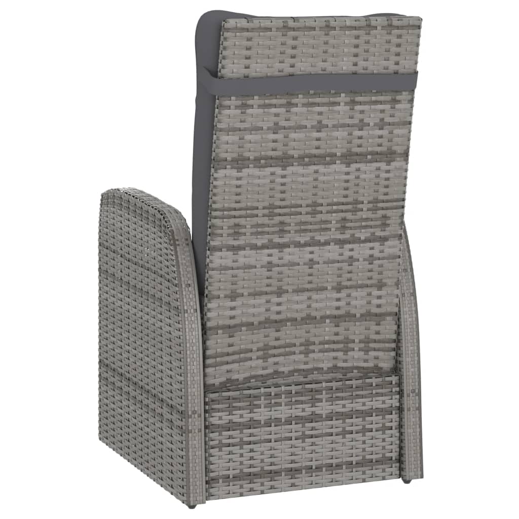 vidaXL Salon de jardin 7 pcs avec coussins Résine tressée Gris