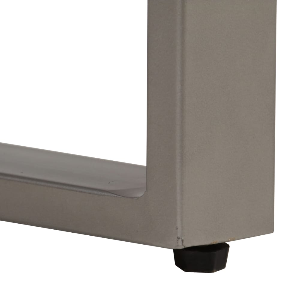 vidaXL Table console Bois de récupération et acier 120x35x76 cm