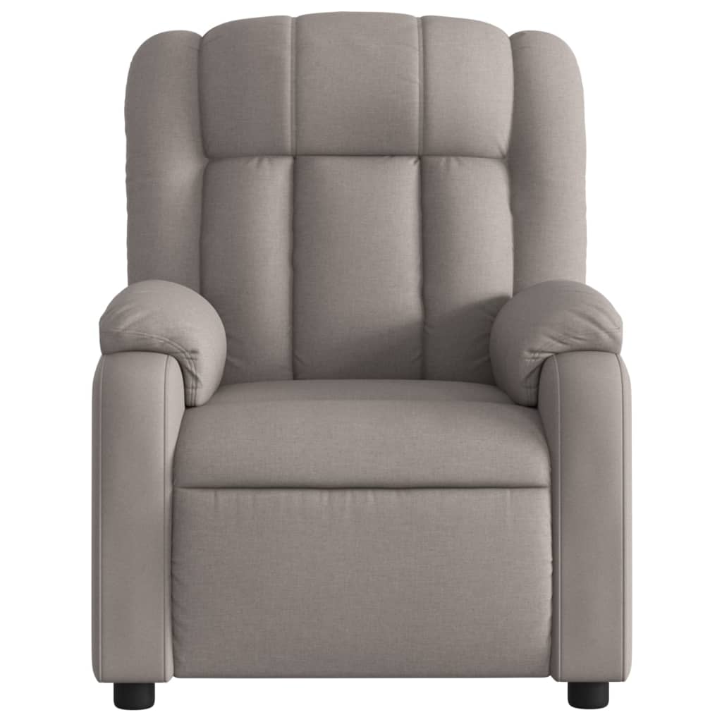 vidaXL Fauteuil de massage inclinable Taupe Tissu