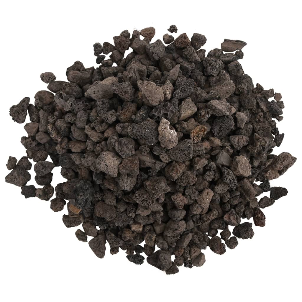 vidaXL Roches volcaniques 10 kg noir 1-2 cm