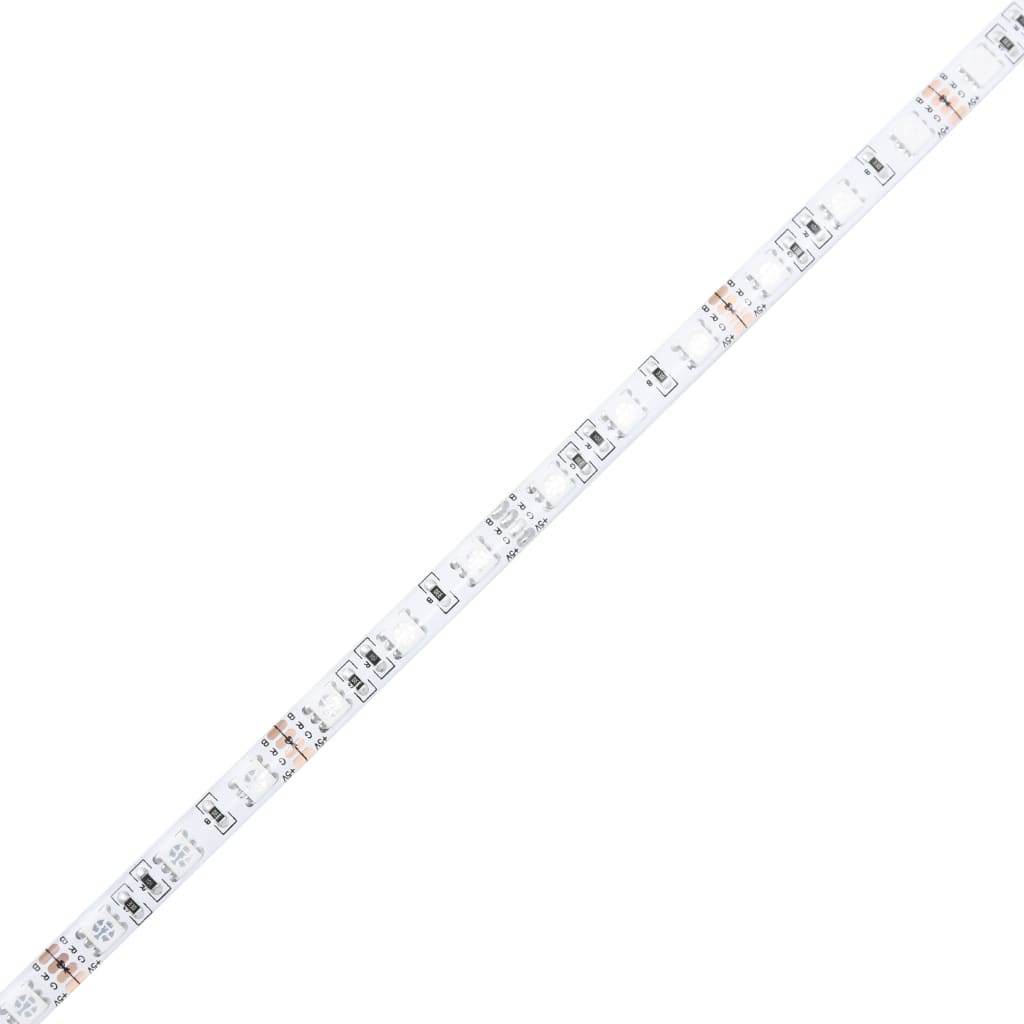 vidaXL Armoires de chevet avec lumières LED 2 pcs blanc 40x39x48,5 cm