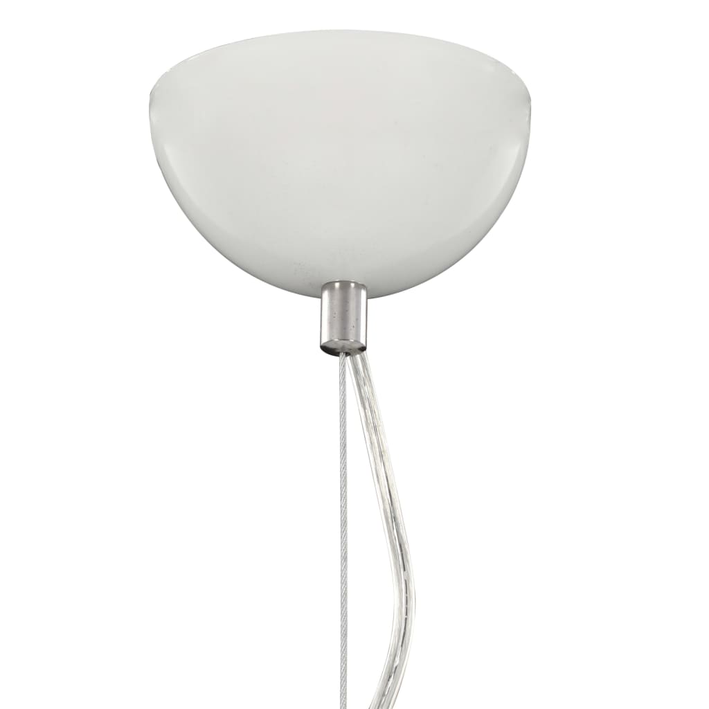 vidaXL Lampe suspendue Blanc et argenté Ø50 cm E27