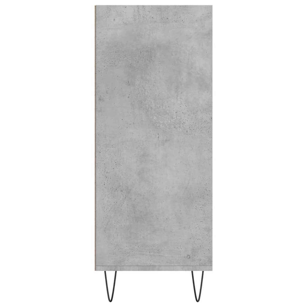 vidaXL Buffet haut gris béton 57x35x90 cm bois d'ingénierie