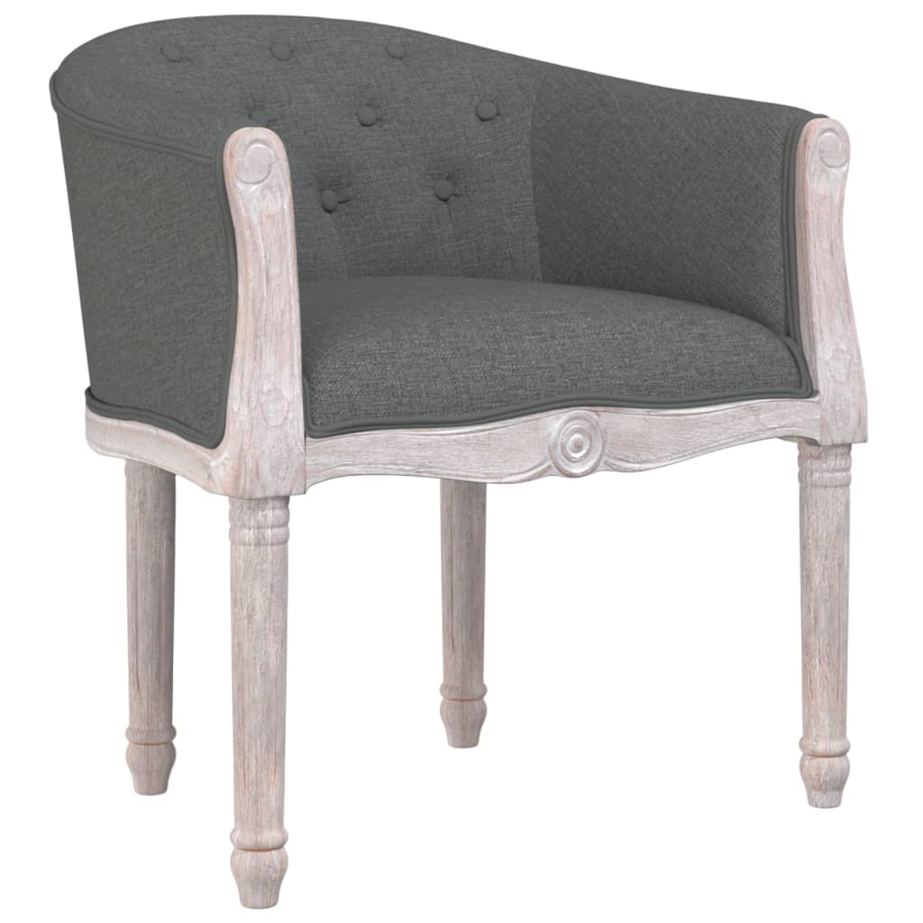 vidaXL Chaise à manger Gris foncé Tissu