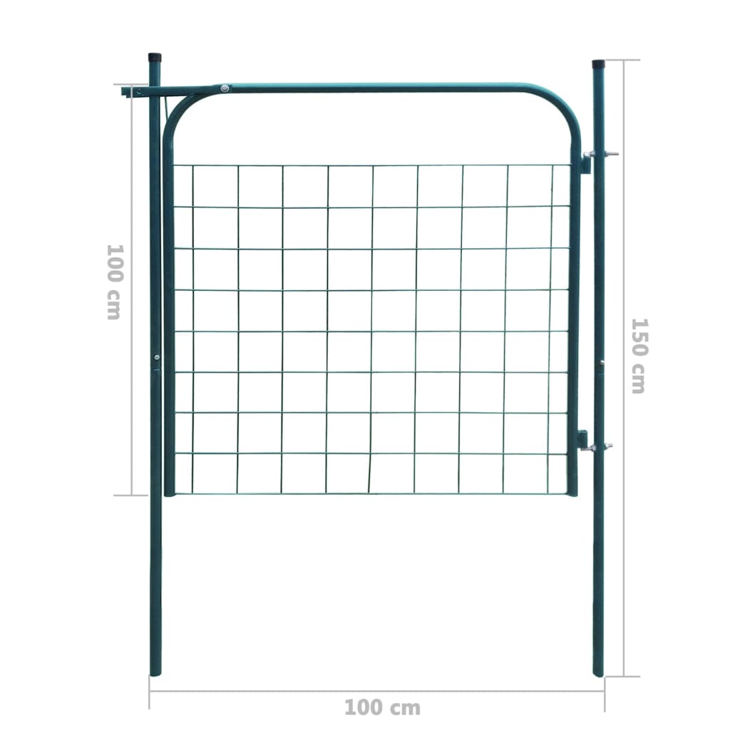 vidaXL Portail de clôture de jardin 100 x 100 cm Vert
