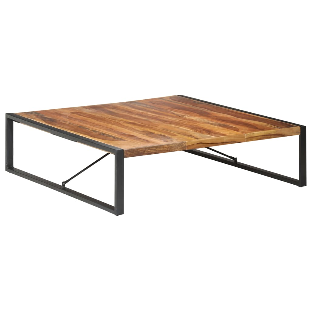 vidaXL Table basse 140x140x40 cm Bois solide avec finition