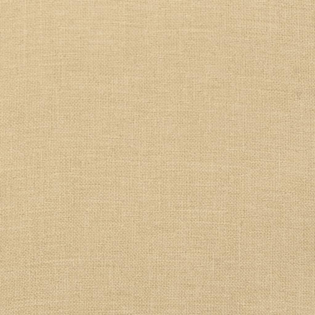 vidaXL Coussins de chaise à dossier bas lot de 6 beige mélangé tissu