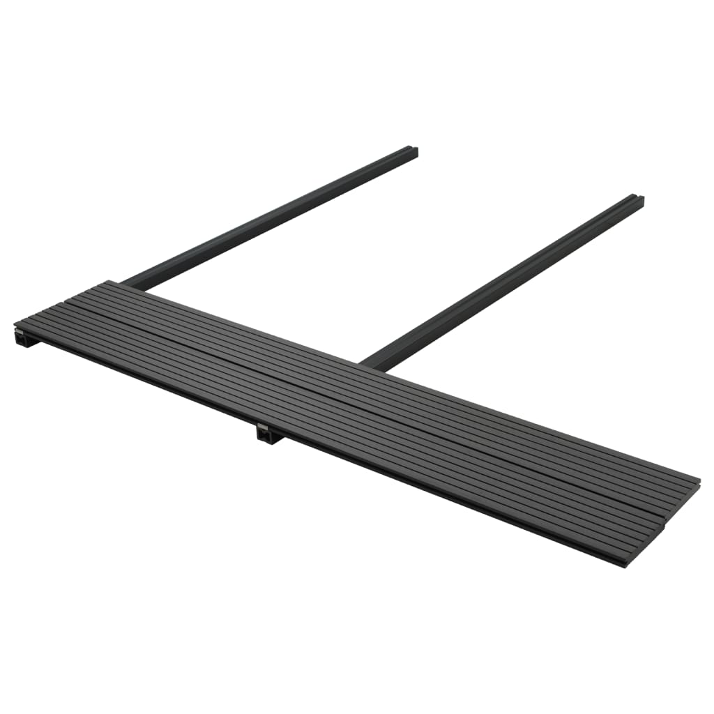vidaXL Panneaux de terrasse solides et accessoires WPC 26m² 2,2 m Noir