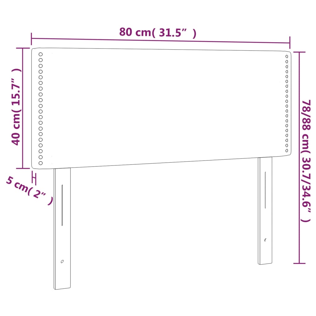 vidaXL Tête de lit Noir 80x5x78/88 cm Similicuir