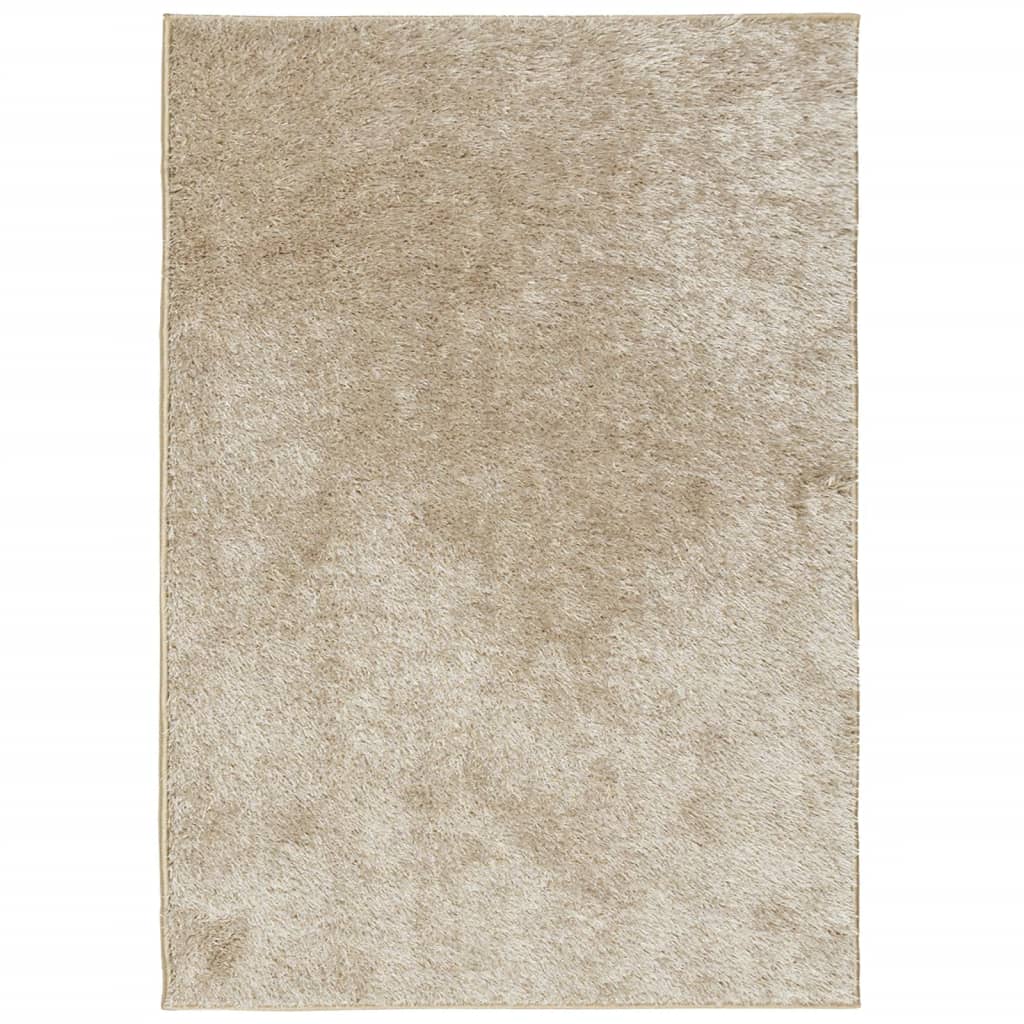 vidaXL Tapis ISTAN à poils longs aspect brillant beige 160x230 cm