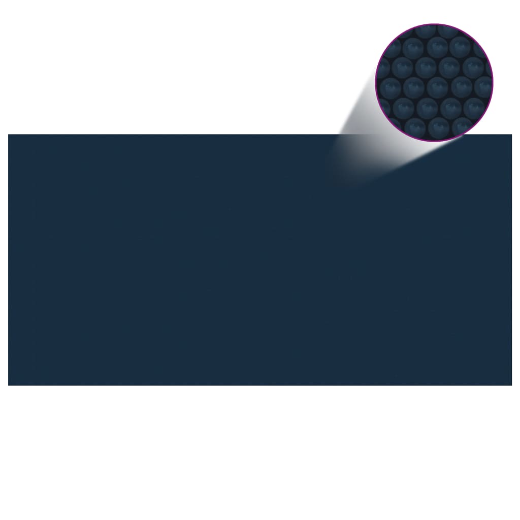 vidaXL Film solaire de piscine flottant PE 549x274 cm Noir et bleu