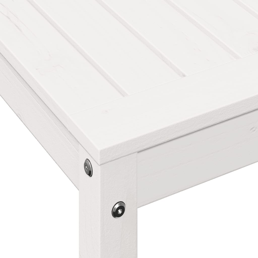 vidaXL Table de rempotage avec étagère blanc 82,5x50x75 cm massif pin