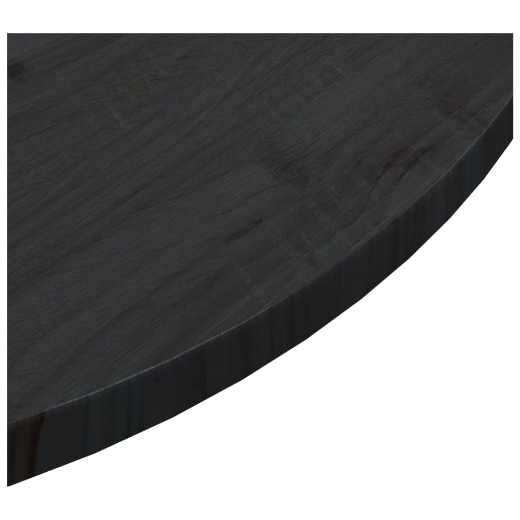 vidaXL Dessus de table Noir Ø90x2,5 cm Bois de pin massif