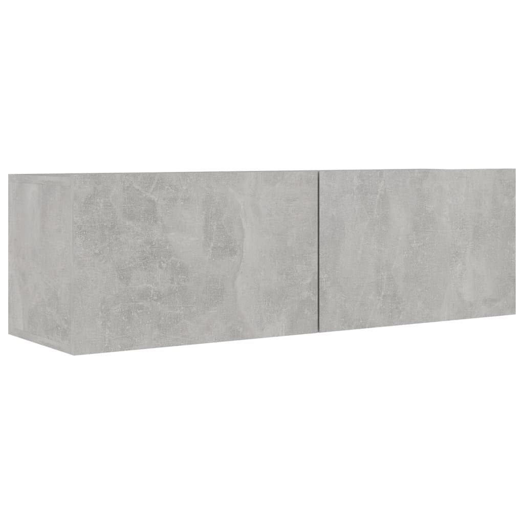 vidaXL Ensemble de meubles TV 4 pcs Gris béton Bois d'ingénierie