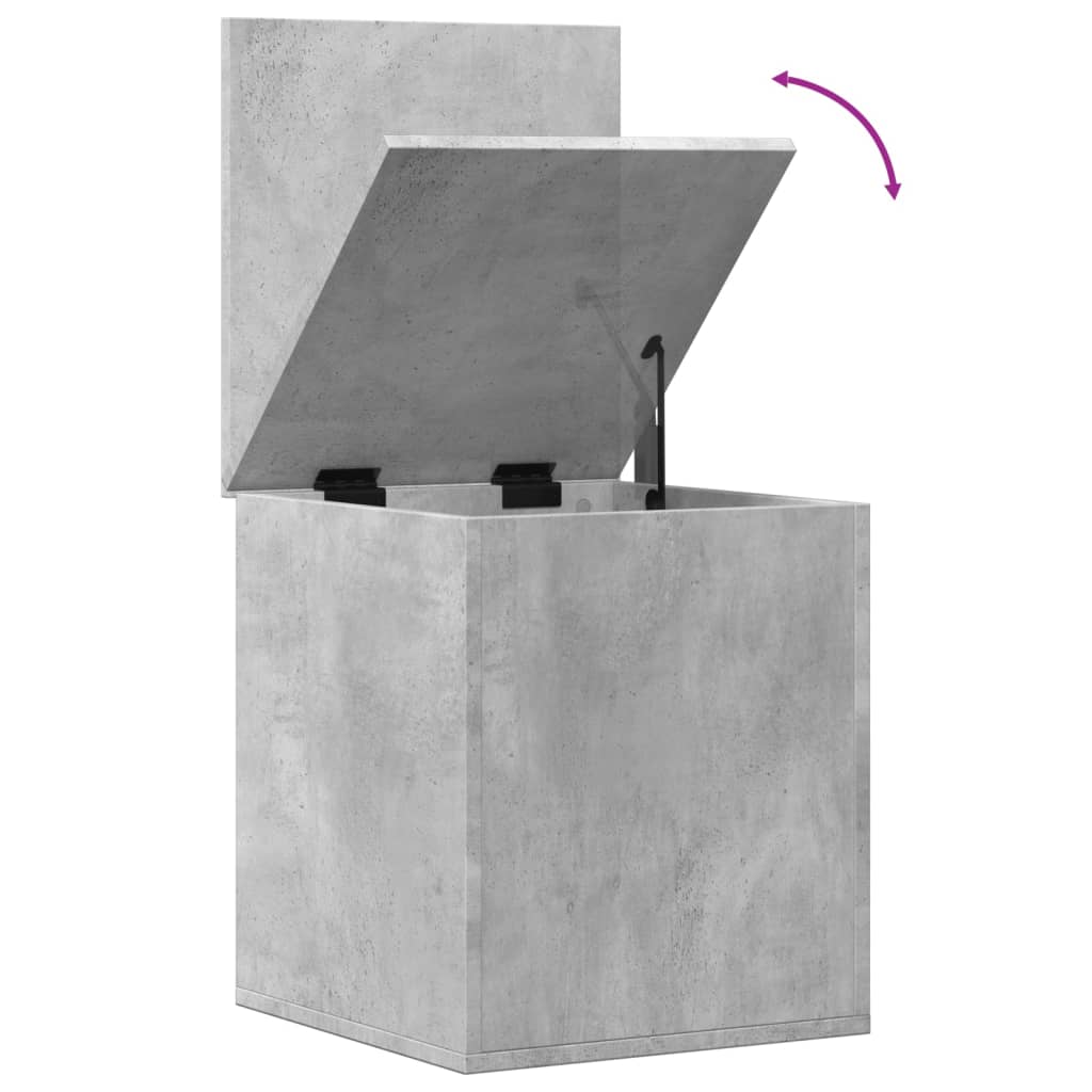 vidaXL Boîte de rangement gris béton 40x42x46 cm bois d'ingénierie