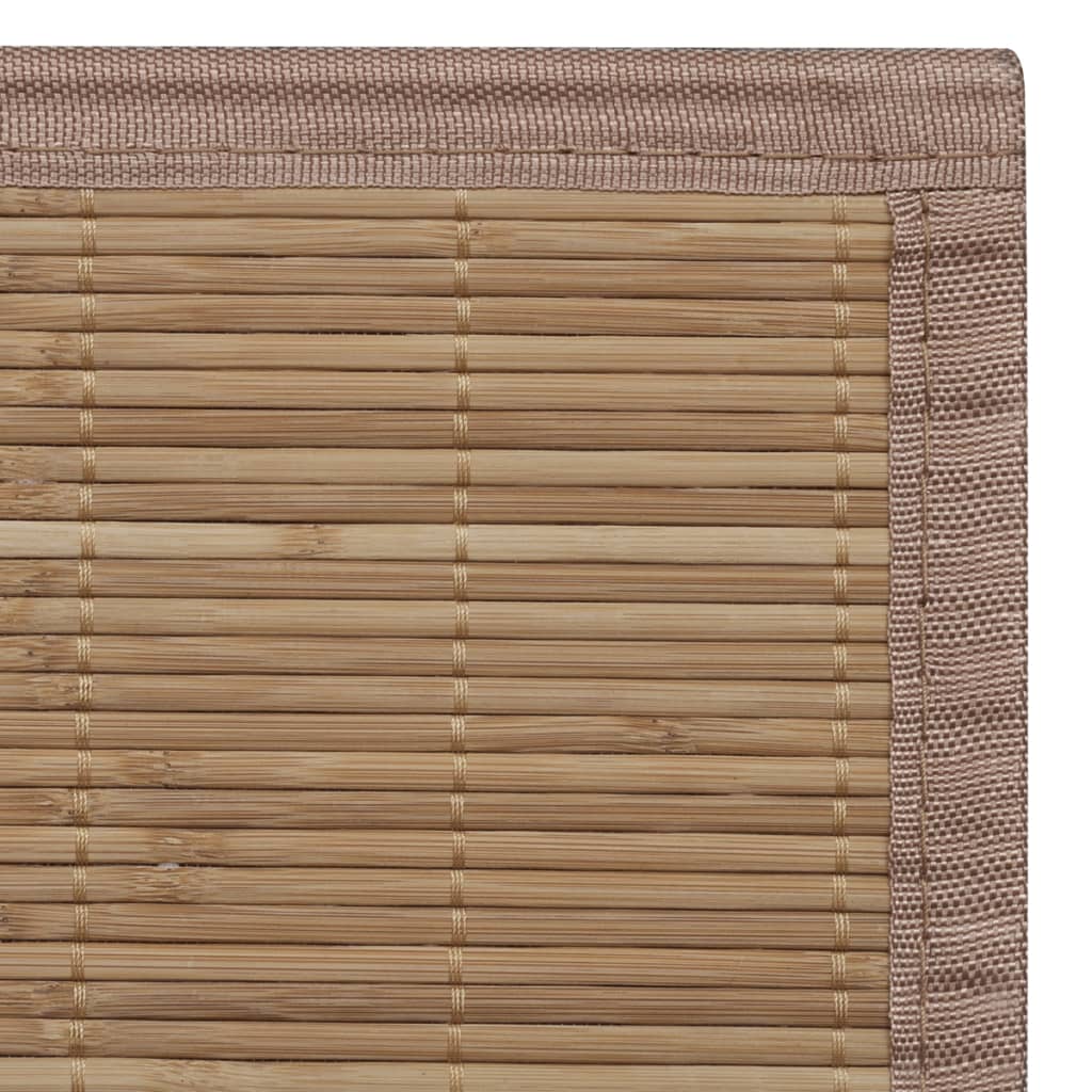 vidaXL Tapis en bambou marron à latte rectangulaire 80 x 200 cm