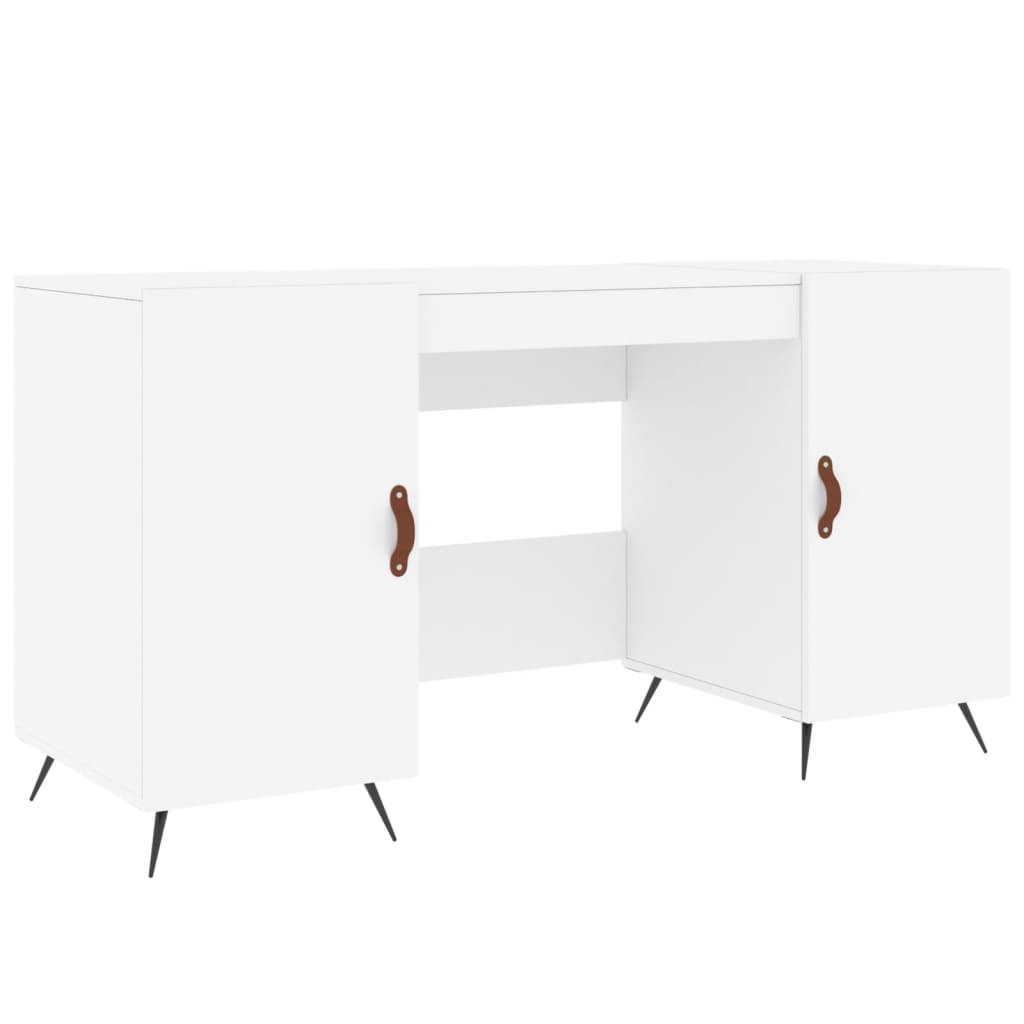 vidaXL Bureau blanc 140x50x75 cm bois d'ingénierie