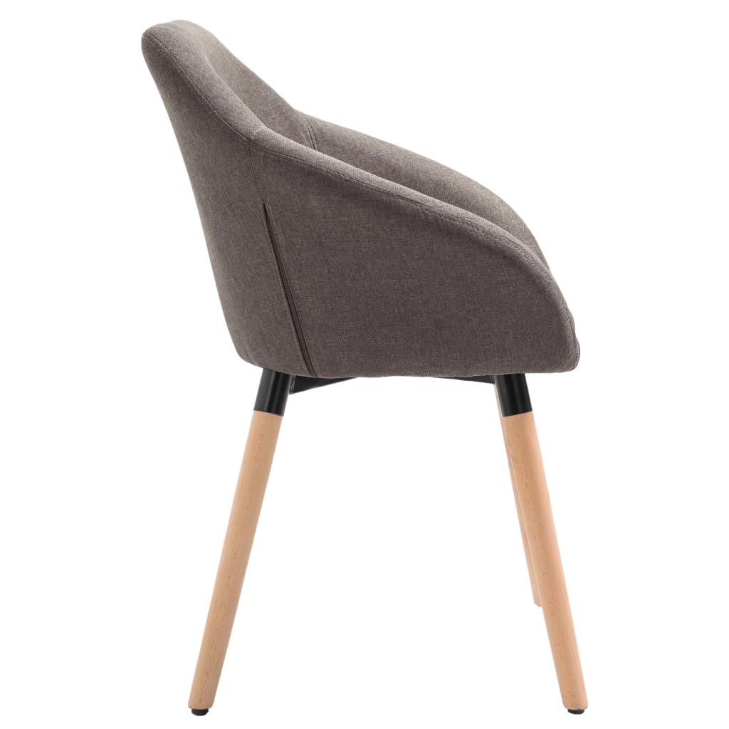 vidaXL Chaises à manger lot de 4 taupe tissu