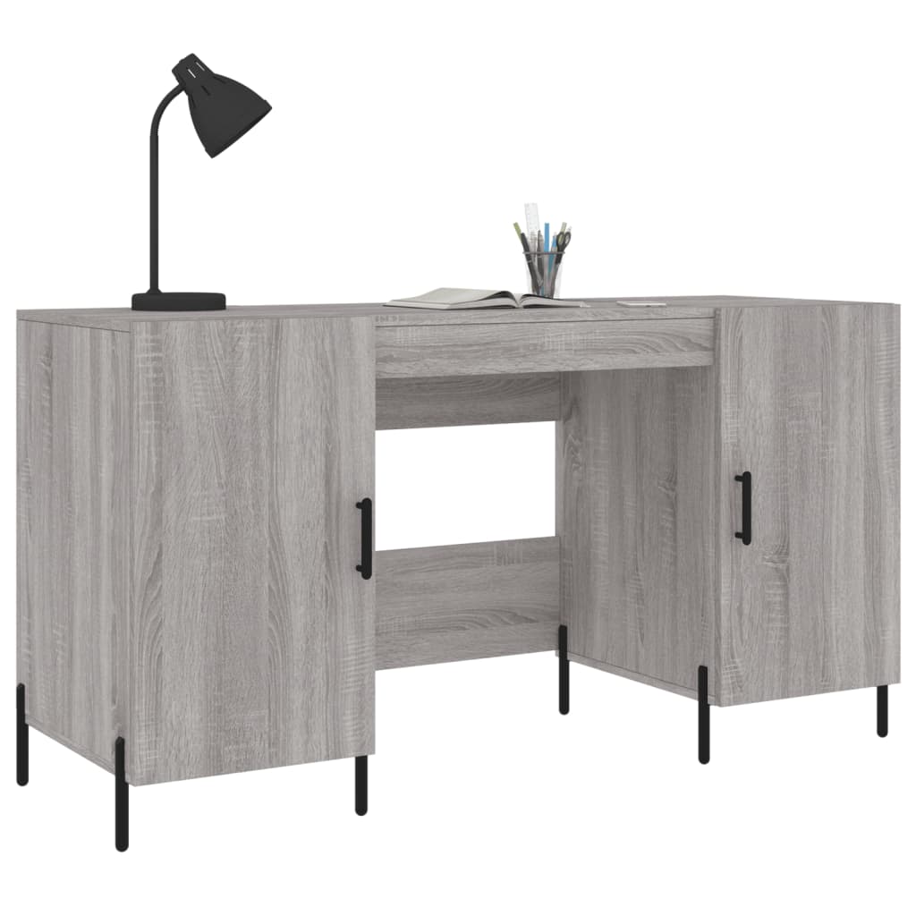 vidaXL Bureau sonoma gris 140x50x75 cm bois d'ingénierie